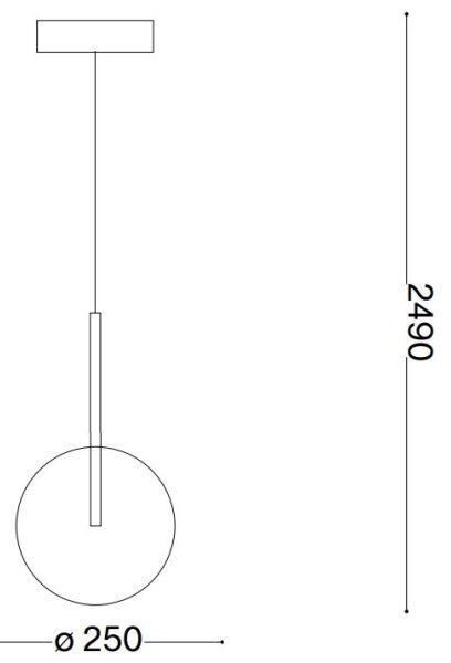 Lustră LED pe cablu Ideal Lux EQUINOXE 1xG4/2W/230V d. 25 cm alamă/fumuriu