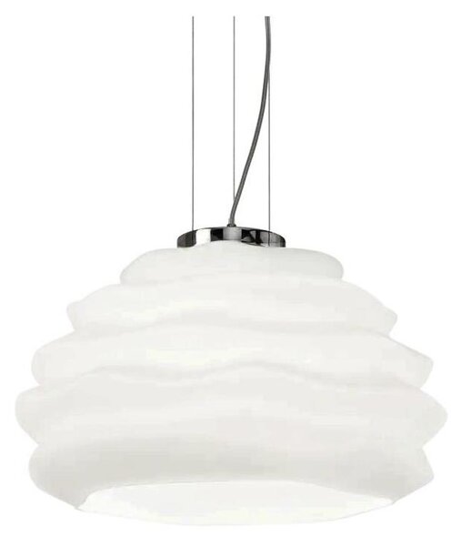 Lustră pe cablu Ideal Lux KARMA 1xE27/60W/230V d. 39 cm alb