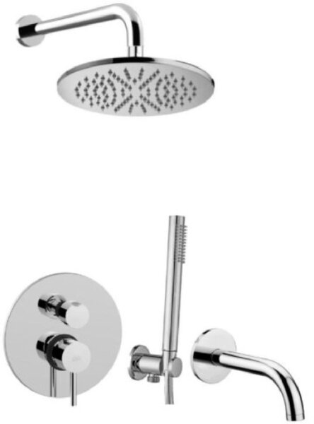 Paffoni Stick set de duș ascuns cu duș de ploaie oţel SK019ZSCW3AST
