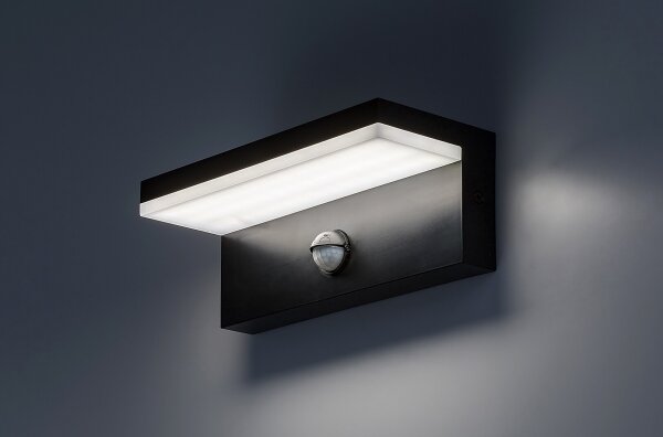 Aplică LED de exterior cu senzor Rabalux 77115 ZARAGOZA LED/9W/230V IP54 negru
