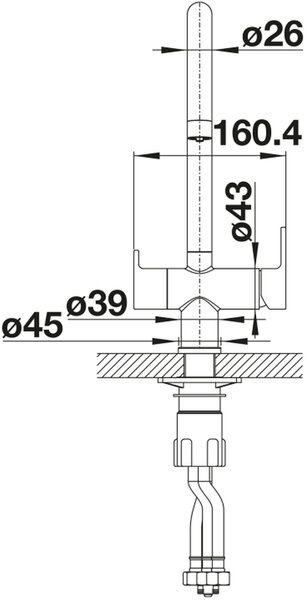 Blanco Trima baterie bucătărie pe picior crom 520840