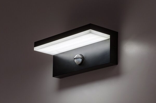 Aplică LED de exterior cu senzor Rabalux 77115 ZARAGOZA LED/9W/230V IP54 negru