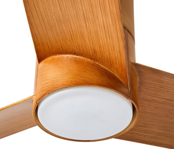 ZEVENTI - Ventilator de tavan LED BARROSA, 18W/230V, Wi-Fi Tuya, maro + telecomandă