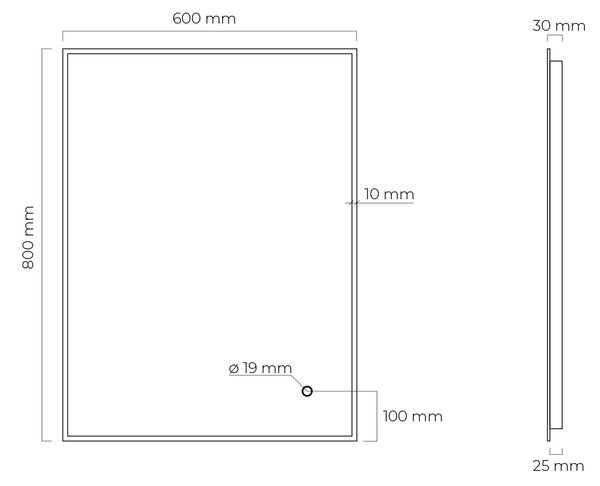 Oltens Nordlis oglindă 60x80 cm dreptunghiular cu iluminare cu covoraș de încălzire auriu 64115800