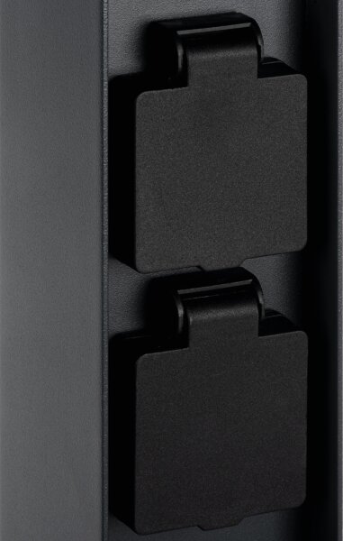 Lampă de exterior cu 2 prize Kanlux 38767 DASTEN 1xG9/11W/230V 80 cm IP44 negru