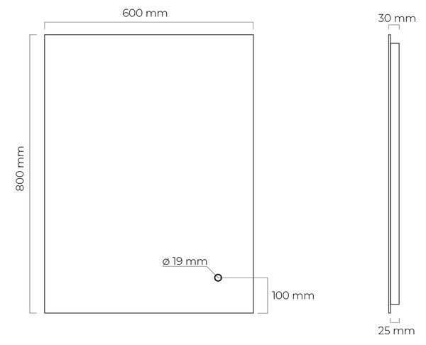 Oltens Nordlis oglindă 60x80 cm dreptunghiular cu iluminare cu covoraș de încălzire 64115000