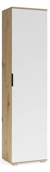 Dulap CLIF SL-50, stejar artisan/alb, PAL laminat, cu o usa, 50x38x203