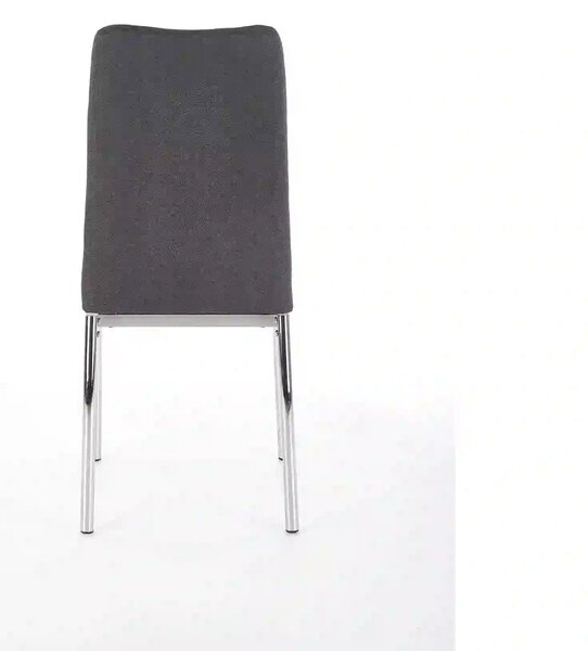 Scaun bucatarie K309, gri inchis/crom, stofa clasica/metal, 43X57X97 C