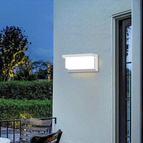 Aplică de exterior Brilagi BRICKY 1xE27/60W/230V alb IP54