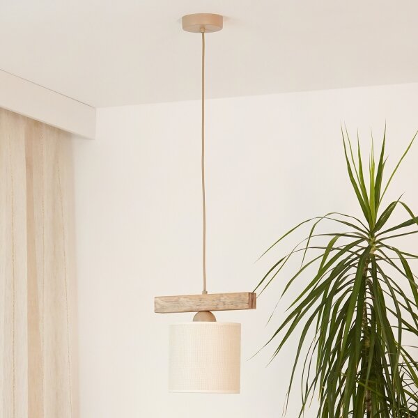 Lustră pe cablu Brilagi FOREST 1xE27/15W/230V pin/maro/crem