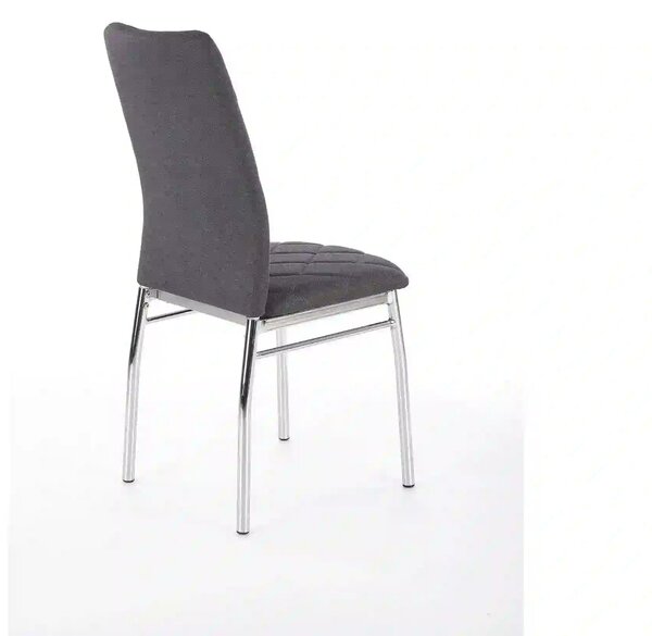 Scaun bucatarie K309, gri inchis/crom, stofa clasica/metal, 43X57X97 C