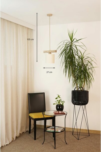 Lustră pe cablu Brilagi FOREST 1xE27/15W/230V pin/maro/crem