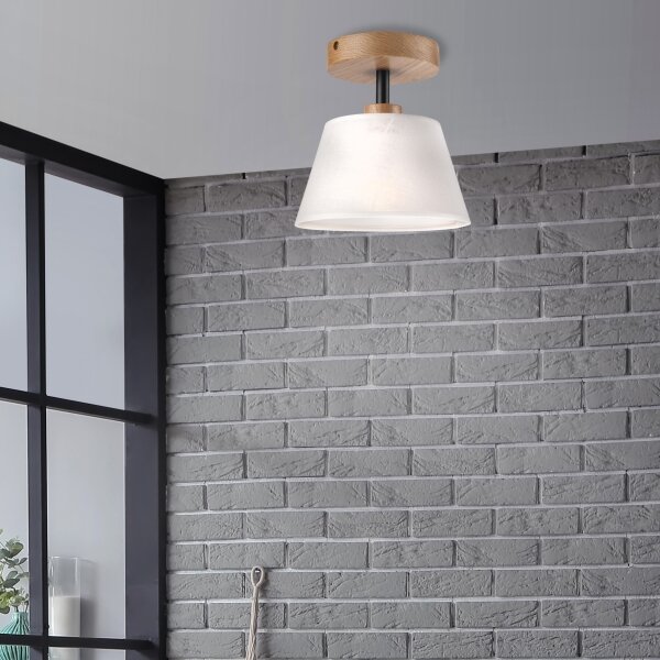 Lustră aplicată Brilagi ANTHONY 1xE14/60W/230V stejar/alb