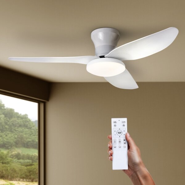 Brilagi - Ventilator LED tavan reglabil 30W 230V 3000-6500K alb + DO