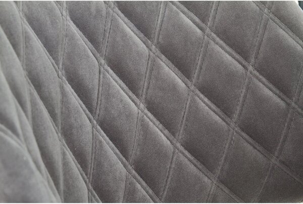Scaun tapitat K396, stejar/gri, stofa catifelata/placaj, 56x55x77 cm