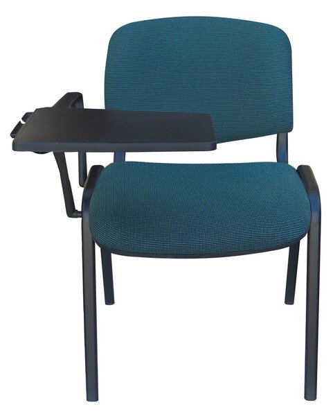 Scaun vizitator GOA BLACK cu masuta, Negru-verde stofa cagliari