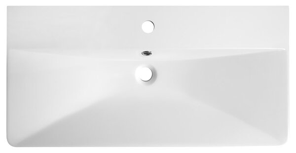 Aqualine Lavoar de mobilier Aqualine, SEN, marmură turnată, 81x40cm, alb, SN810