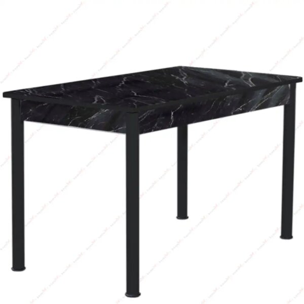 Masa bucatarie Bella negru marmorat, 120 cm