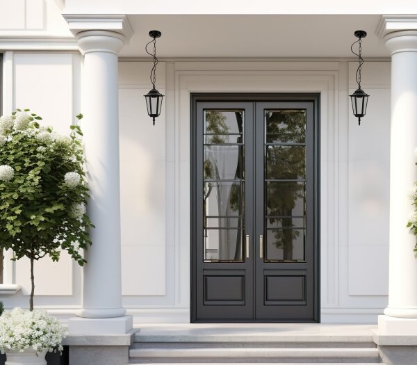 Lustră de exterior pe lanț 1xE27/60W/230V neagră