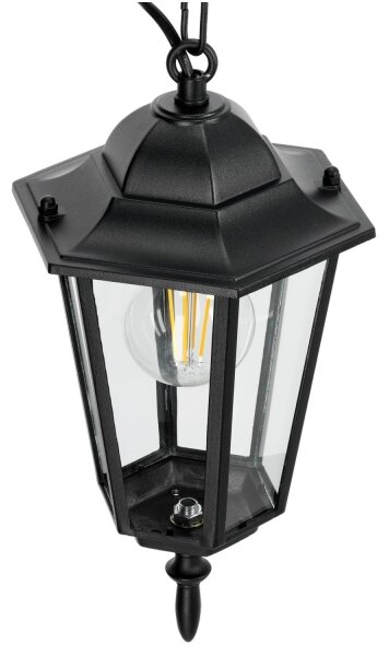 Lustră de exterior pe lanț 1xE27/60W/230V neagră
