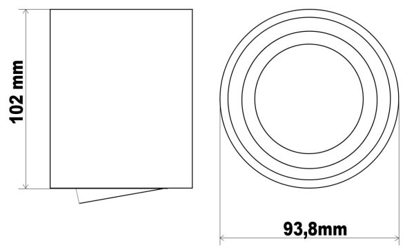 Spot LED TUBA 1xGU10/5W/230V 2700K negru
