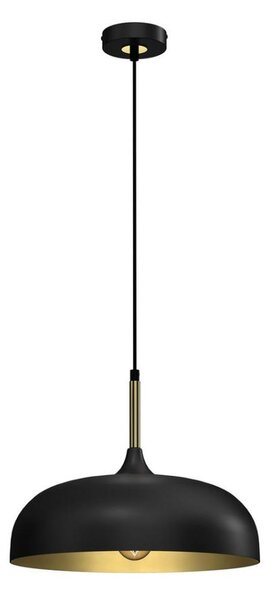 Lustră pe cablu LINCOLN 1xE27/60W/230V d. 35 cm neagră