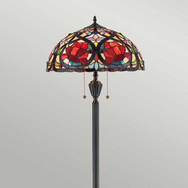 Elstead QZ-LARISSA-FL - Lampă de podea Tiffany LARISSA, 2 x E27, 100 W, 230 V