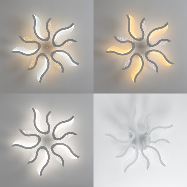 Lustră LED dimabilă aplicată Brilagi TWIST LED/65W/230V 3000-6500K alb + telecomandă