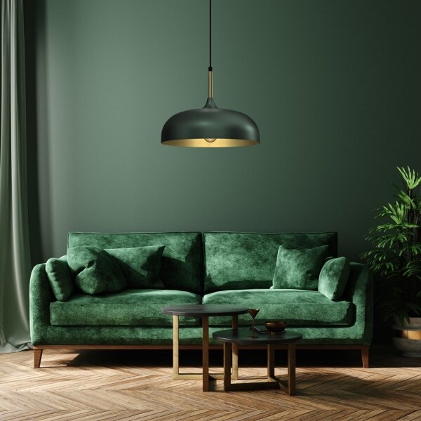 Lustră pe cablu LINCOLN 1xE27/60W/230V d. 35 cm verde