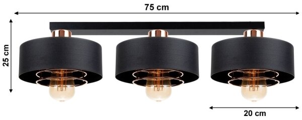 Lustră aplicată VEST 3xE27/60W/230V