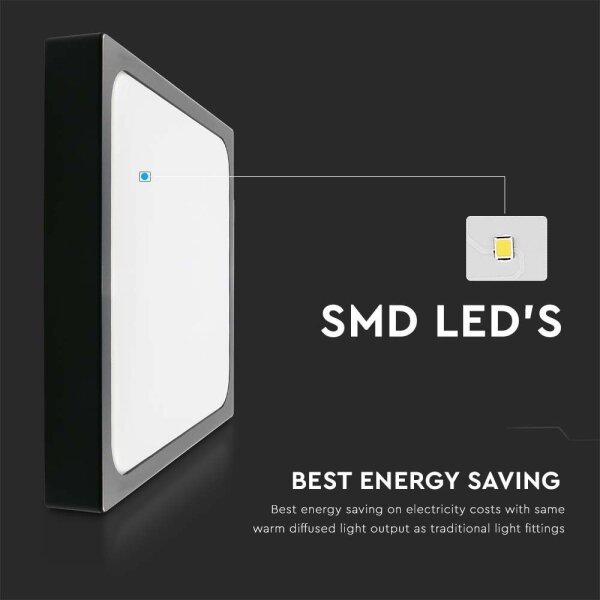 Plafonieră LED pentru baie LED/30W/230V 6500K IP44 neagră