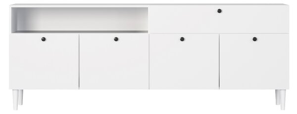 Comoda cu dulapuri si sertar DULLUM 200x75cm, alba