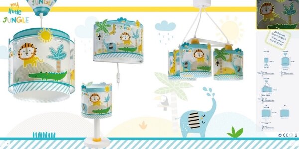 Dalber D-76114 - Lustră copii MY LITTLE JUNGLE 3xE27/15W/230V