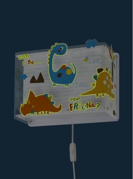 Dalber D-73458 - Aplică perete copii DINOS 1xE27/60W/230V