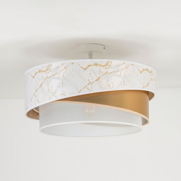 Lustră aplicată Duolla KOBO 1xE27/15W/230V d. 45 cm alb/auriu