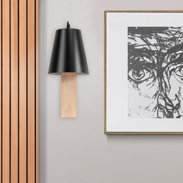 Toolight Instrument, lampă de perete 1xE27 APP1279-1W, negru-maro, OSW-07989