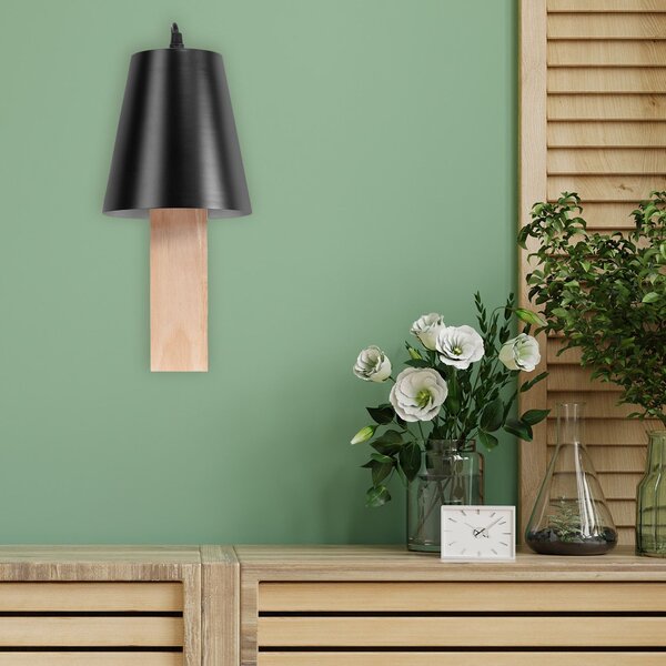 Toolight Instrument, lampă de perete 1xE27 APP1279-1W, negru-maro, OSW-07989