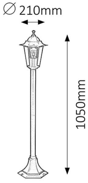 Rabalux 8210 - Corp de iluminat exterior VELENCE 1xE27/60W/230V