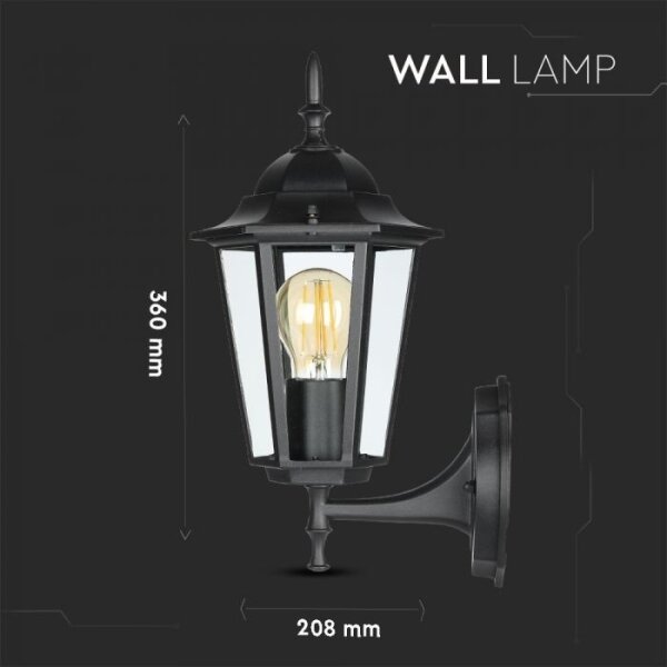 Lampă de perete de exterior 1xE27/40W/230V IP44 negru