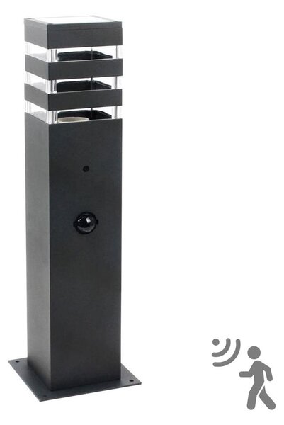 Lampă exterior TEKSAS cu senzor 1xE27/12W/230V IP44, 44 cm antracit
