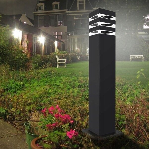 Lampă exterior TEKSAS cu senzor 1xE27/12W/230V IP44, 44 cm antracit