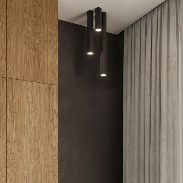 Spot LAGOS 1xGU10/40W/230V 10 cm negru Sollux SL.1000