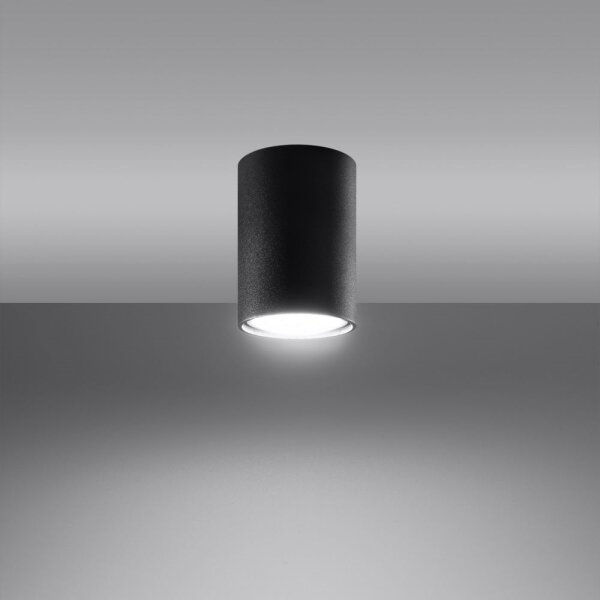 Spot LAGOS 1xGU10/40W/230V 10 cm negru Sollux SL.1000