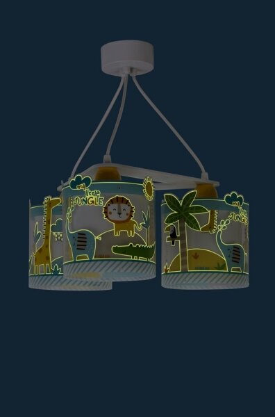 Dalber D-76114 - Lustră copii MY LITTLE JUNGLE 3xE27/15W/230V