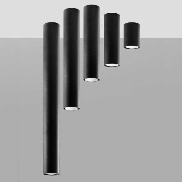 Spot LAGOS 1xGU10/40W/230V 60 cm negru Sollux SL.1003