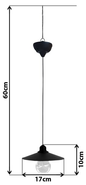 Lustră LED solară pe cablu DINA 1,2V 200 mAh IP44