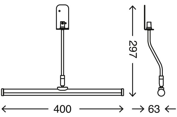 Aplică LED pentru oglindă de baie Briloner 2058-018 SPLASH LED/5,5W/230V IP23