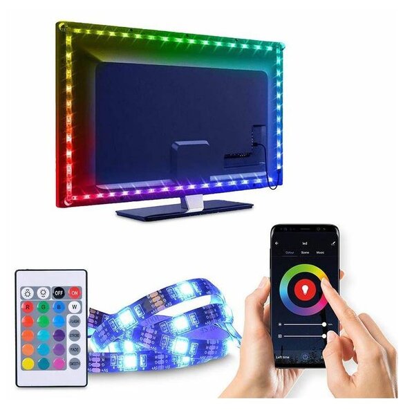 Solight WM58 - Bandă LED RGB TV 0,5m/6W/5V Wi-Fi Tuya + DO