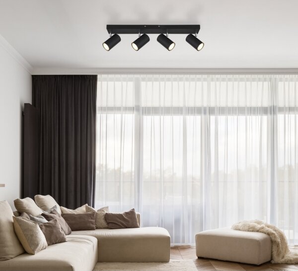 Spot ROBBY 4xGU10/35W/230V negru Globo 57911-4B