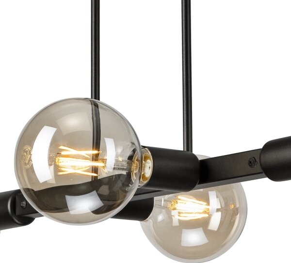Lustră pe tijă ASTRID 4xE27/60W/230V negru